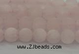 CRQ221 15.5 inches 6mm round matte rose quartz gemstone beads