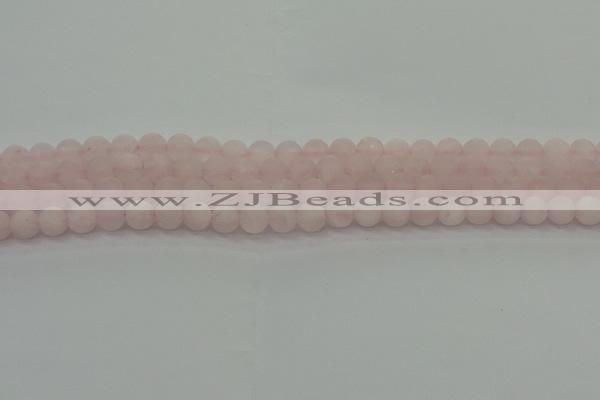 CRQ221 15.5 inches 6mm round matte rose quartz gemstone beads