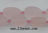 CRQ233 15.5 inches 11*18mm oval rose quartz beads wholesale