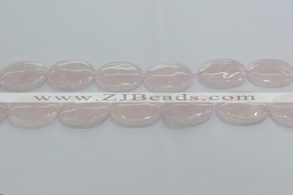 CRQ236 15.5 inches 18*25mm oval rose quartz beads wholesale