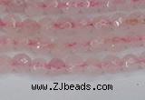 CRQ280 15.5 inches 4mm faceted round rose quartz beads wholesale