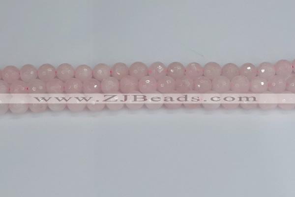 CRQ283 15.5 inches 10mm faceted round rose quartz beads wholesale