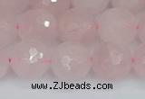 CRQ284 15.5 inches 12mm faceted round rose quartz beads