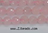 CRQ289 15.5 inches 6mm faceted round rose quartz gemstone beads