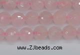 CRQ289 15.5 inches 6mm faceted round rose quartz gemstone beads