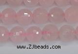 CRQ290 15.5 inches 8mm faceted round rose quartz gemstone beads