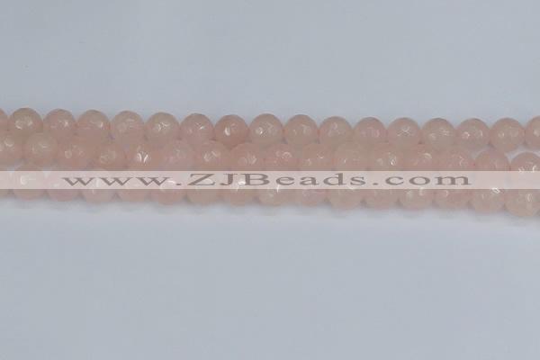 CRQ291 15.5 inches 10mm faceted round rose quartz gemstone beads