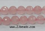 CRQ30 15.5 inches 10mm faceted round natural rose quartz beads