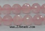 CRQ31 15.5 inches 12mm faceted round natural rose quartz beads