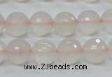 CRQ35 15.5 inches 12mm faceted round natural rose quartz beads