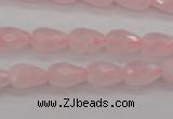 CRQ356 15.5 inches 8*12mm faceted teardrop rose quartz beads