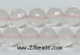 CRQ36 15.5 inches 14mm faceted round natural rose quartz beads