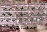 CRQ448 15.5 inches 14mm faceted round rose quartz beads