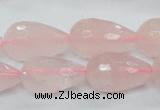 CRQ46 15.5 inches 14*20mm faceted teardrop natural rose quartz beads