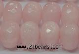 CRQ51 15.5 inches 15*20mm faceted rondelle natural rose quartz beads