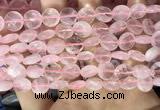 CRQ552 15.5 inches 12mm faceted coin rose quartz beads wholesale