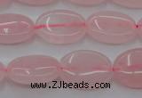CRQ609 15.5 inches 10*14mm oval rose quartz beads wholesale