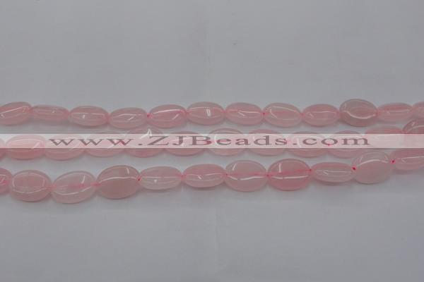 CRQ609 15.5 inches 10*14mm oval rose quartz beads wholesale
