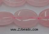 CRQ611 15.5 inches 13*18mm oval rose quartz beads wholesale