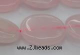 CRQ613 15.5 inches 18*25mm oval rose quartz beads wholesale