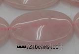 CRQ615 15.5 inches 20*30mm oval rose quartz beads wholesale