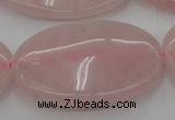 CRQ616 15.5 inches 25*35mm oval rose quartz beads wholesale