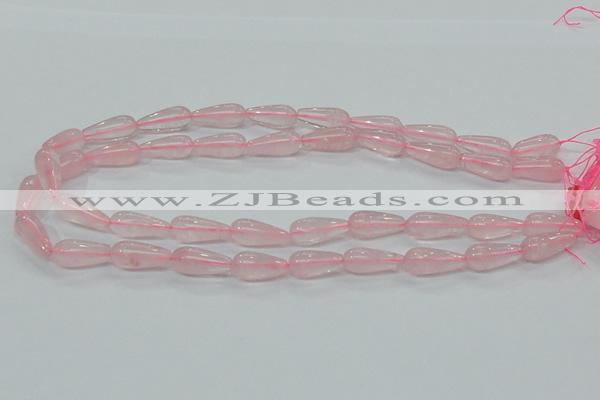 CRQ62 15.5 inches 8*20mm teardrop natural rose quartz beads wholesale