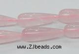 CRQ63 15.5 inches 10*30mm teardrop natural rose quartz beads wholesale