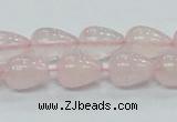 CRQ64 15.5 inches 10*14mm teardrop natural rose quartz beads wholesale