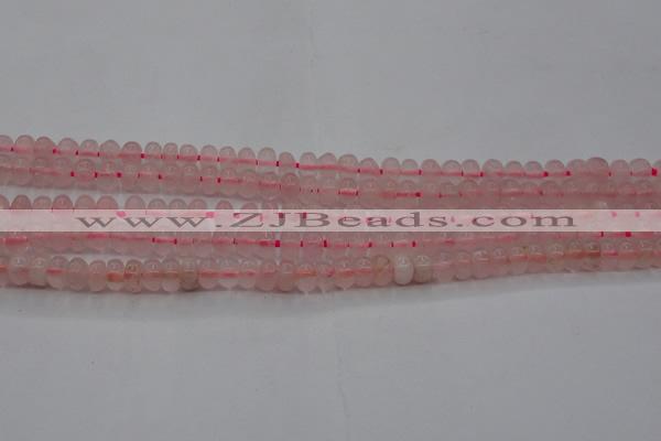 CRQ680 15.5 inches 4*6mm rondelle rose quartz beads wholesale