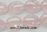 CRQ73 15.5 inches 20mm flat round natural rose quartz beads