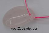 CRQ730 Top drilled 30*40mm flat teardrop rose quartz beads