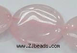 CRQ75 15.5 inches 40mm flat round natural rose quartz beads