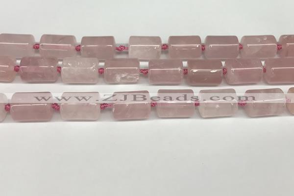 CRQ750 15.5 inches 13*18mm tube rose quartz beads wholesale