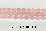 CRQ765 15.5 inches 14mm flat round rose quartz beads