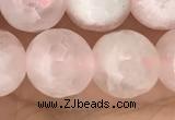CRQ770 15.5 inches 8mm faceted round rose quartz beads