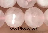 CRQ772 15.5 inches 12mm faceted round rose quartz beads