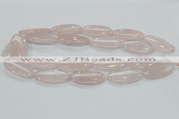 CRQ79 15.5 inches 20*40mm oval natural rose quartz beads wholesale