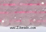 CRQ796 15.5 inches 6mm faceted round rose quartz gemstone beads