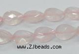 CRQ86 15.5 inches 10*14mm faceted teardrop natural rose quartz beads