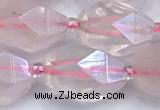 CRQ885 15 inches 11*15mm - 13*20mm faceted nuggets AB-color rose quartz beads