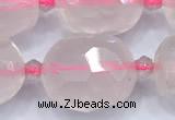 CRQ886 15 inches 12*16mm - 14*20mm faceted nuggets AB-color rose quartz beads