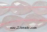 CRQ89 15.5 inches 18*25mm faceted teardrop natural rose quartz beads