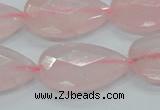 CRQ90 15.5 inches 20*30mm faceted teardrop natural rose quartz beads