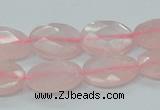 CRQ91 15.5 inches 13*18mm faceted oval natural rose quartz beads