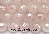 CRQ910 15 inches 6mm faceted round AB-color rose quartz beads