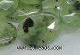 CRU116 15.5 inches 22*30mm faceted oval green rutilated quartz beads