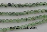 CRU145 15.5 inches 4mm round green rutilated quartz beads