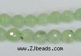 CRU202 15.5 inches 10mm faceted round green rutilated quartz beads