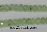 CRU206 15.5 inches 5*8mm faceted rondelle green rutilated quartz beads